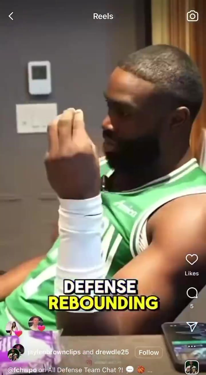 杰倫-布朗表示入選最佳防守陣容是我首要的個(gè)人目標(biāo)