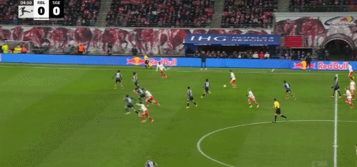 半場(chǎng)：萊比錫2-0法蘭克福，哈德、鮑姆加特納相互傳射