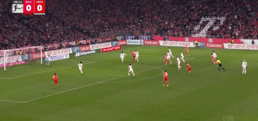 半場(chǎng)：拜仁1-1美因茨，格納布里助攻卡爾破門，波圖爾斯基扳平